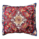 Hand-embroidered silk cushion cover from Kashmir, medallion pattern, 40x40 cm.