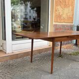 Table de salle à manger vintage des années 60 en teck extensible