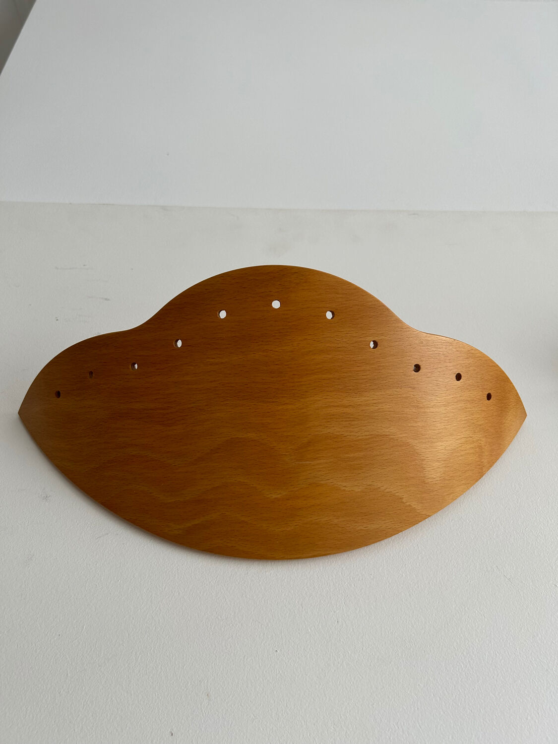 Pair of vintage wall lamps in wood France 1980