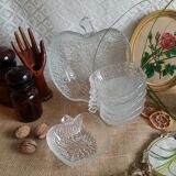 Apple-shaped dessert service - vintage