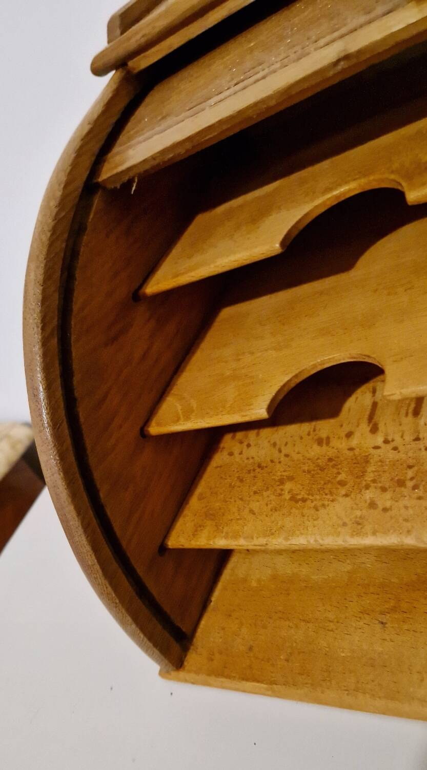 Old oak curtain storage file