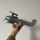 Vintage decorative metal airplane (can hang)