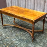 Louis XVI style coffee table in stained cherry wood 95x50cm 1970