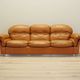 Orange leather sofa, Space Age design, 1960s, production: Italy
