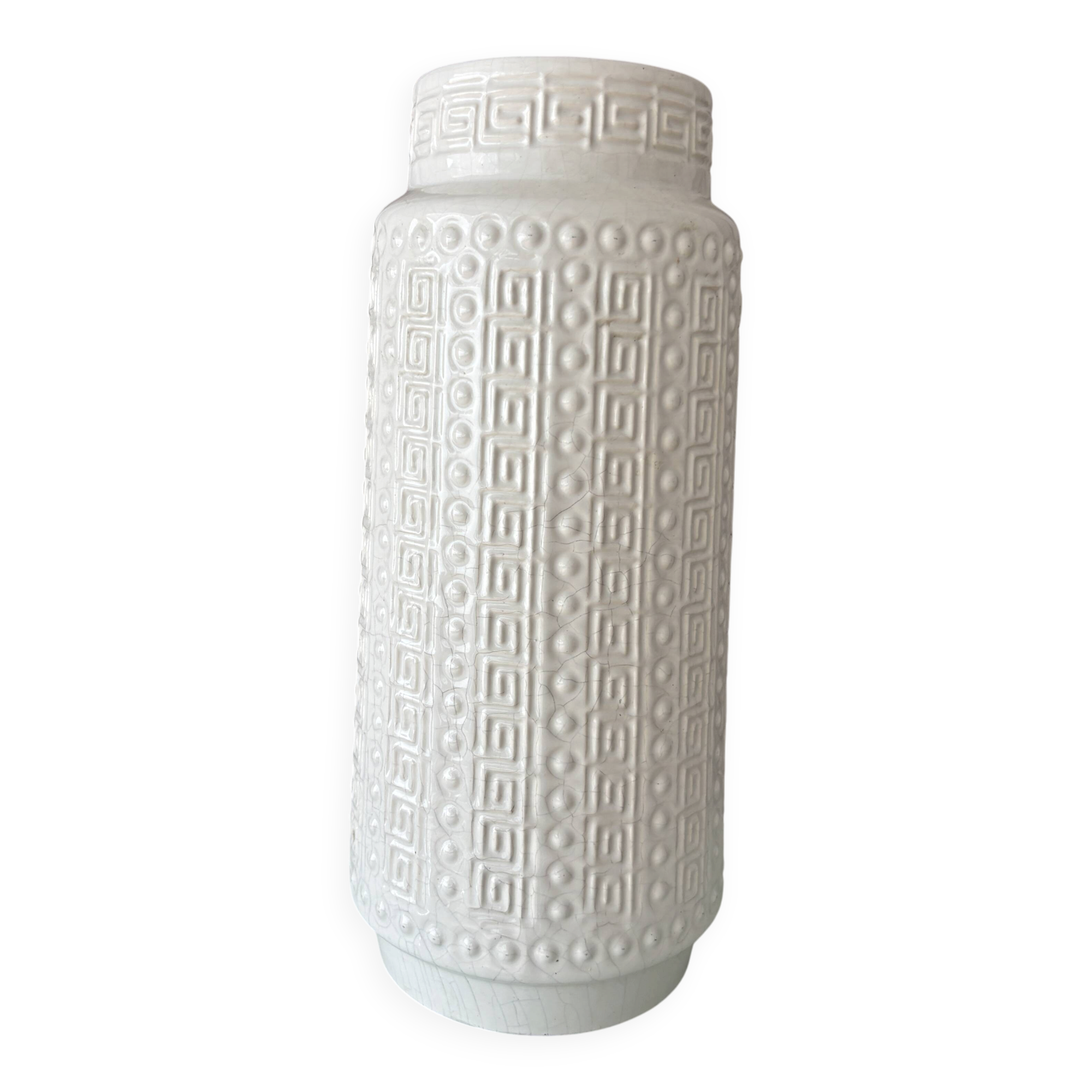 Vintage Fat Lava large vase in white ceramic – Alfred Klein Keramik