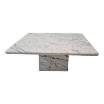 Italian Carrara Marble Coffee Table, 1980s