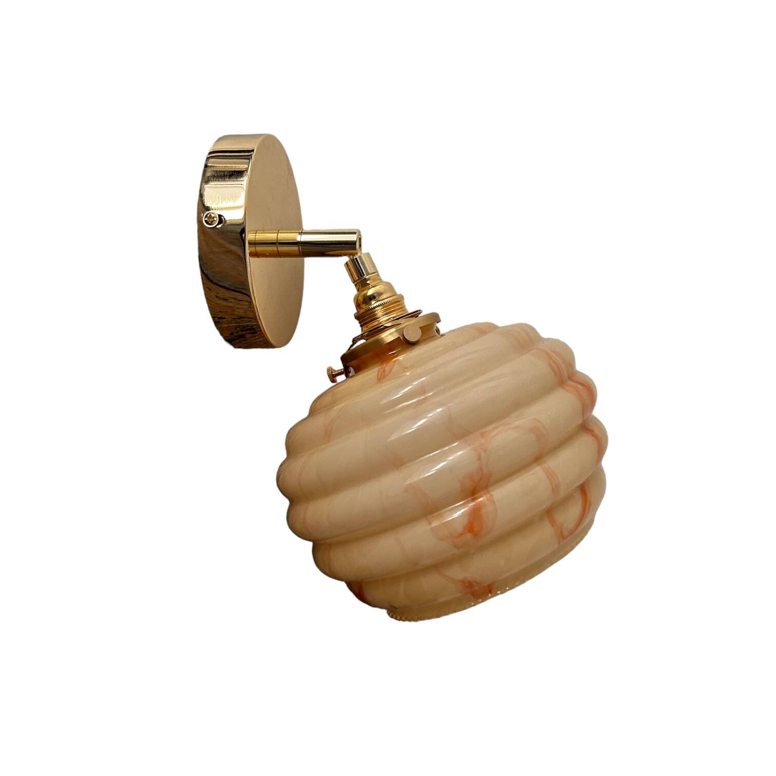 Wall light in marbled opaline