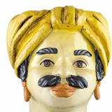 Medium-yellow male head vase