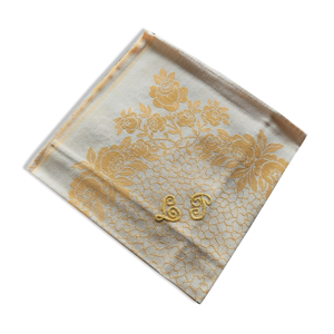 12 serviettes anciennes art déco