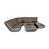 Spartacus modular sofa by Satis (Italy) in buffalo leather