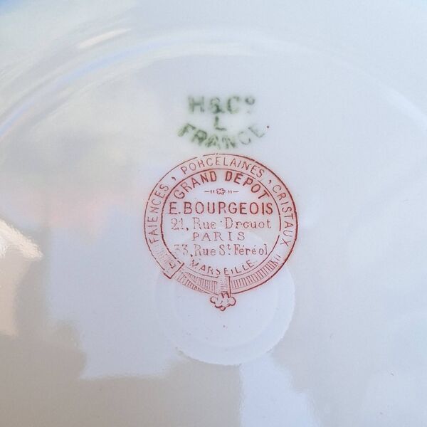 Lot d'assiettes plates et creuses Haviland Limoges XIXème
