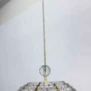 Brass & acrylic ball hanging lamp pendant by Emil Stejnar, 1950s