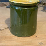 Old jam jar with pear pattern - Savoyard pottery