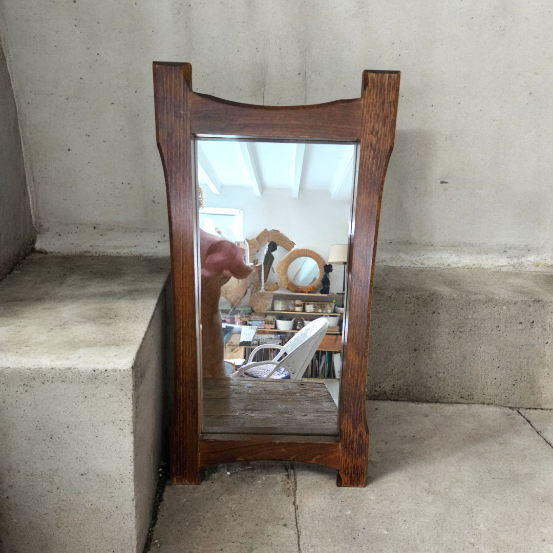 Vintage wooden mirror