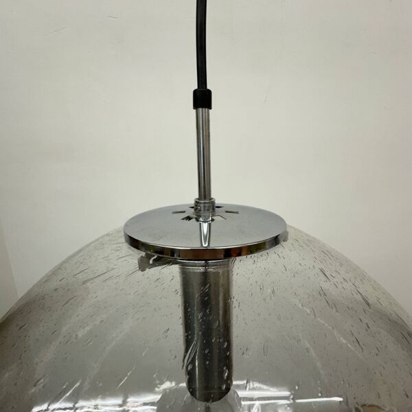 Grande lampe suspendue globe Limburg Glashütte années 1970 Allemagne