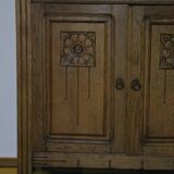 Antique oak grocery furniture