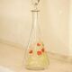 Legras (late 19th century) strawberry enamelled glass liqueur carafe.
