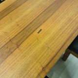 Table et chaises en noyer par Antonio Virgilio pour Bernini Italie années 1970