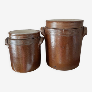 Vintage antique stoneware pots