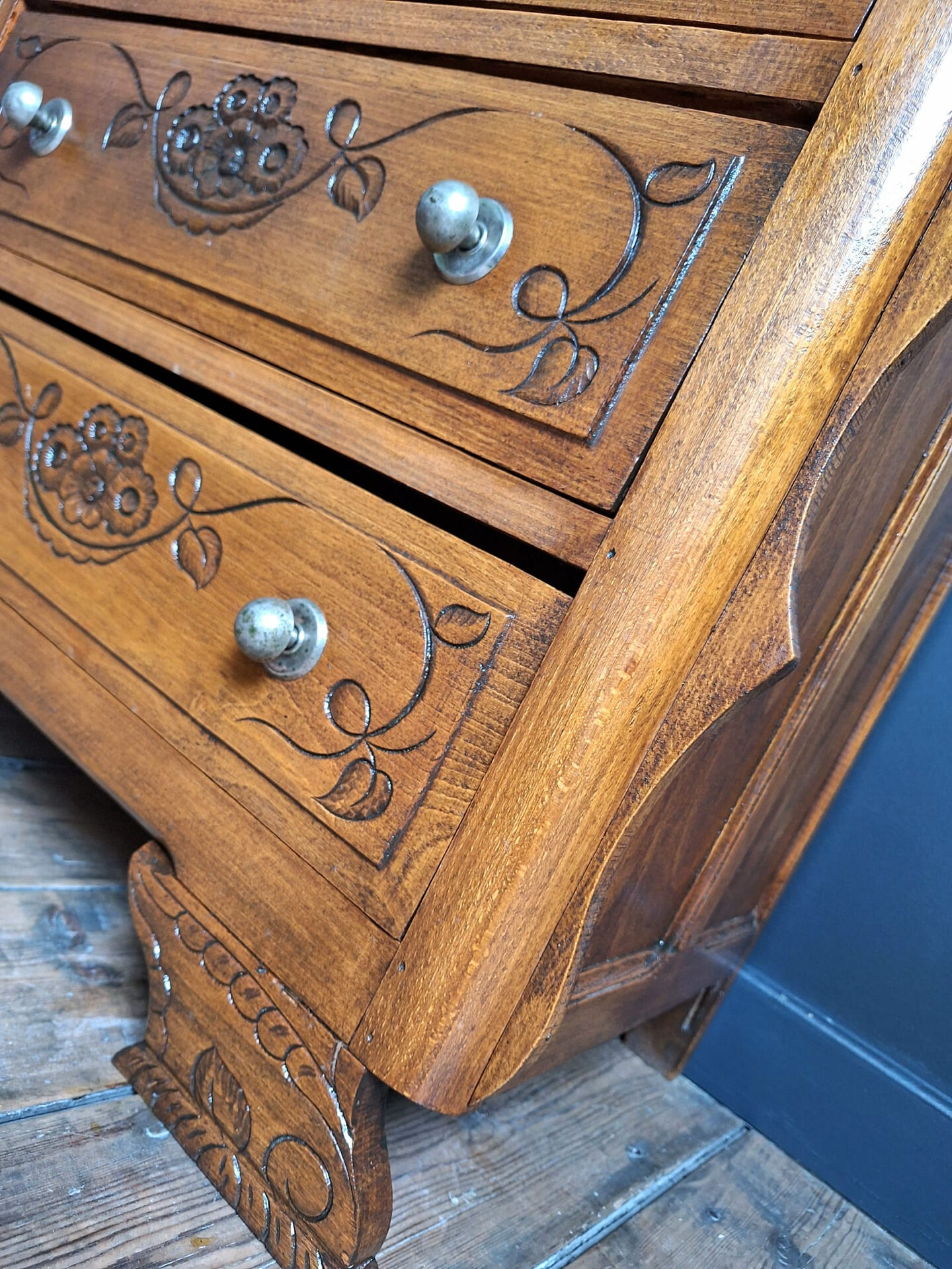 Art Deco chest of drawers, vintage antique furniture