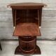 Dutch boat bar solid oak and red copper 1940 1950 art deco