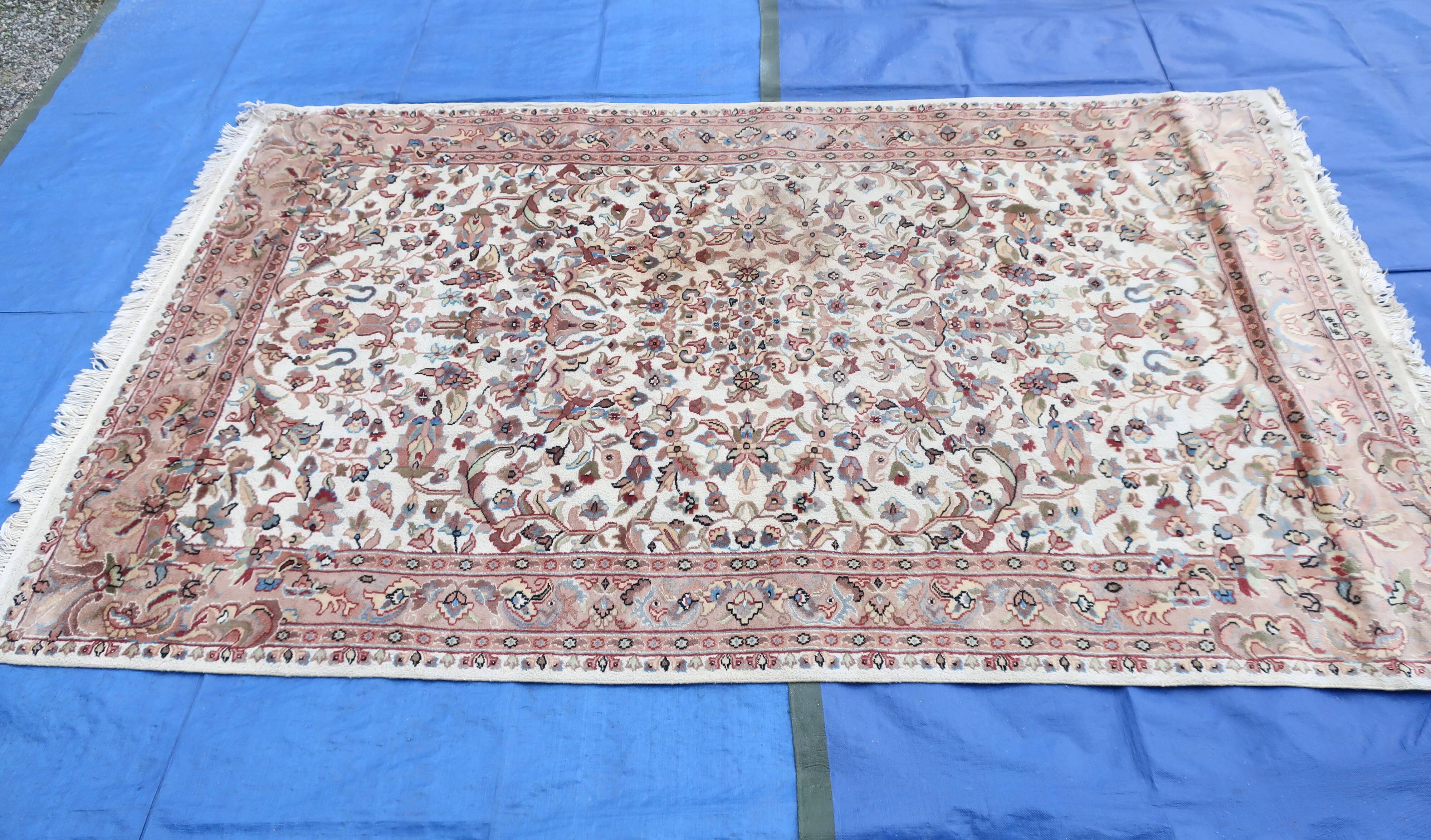 Punjab rug, India, 20th century, wool and silk, 245 x 160 cm