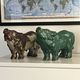 One-of-a-kind monumental pair: ultra-rare knud kyhn water buffaloes –