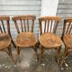 (Lot) 7 Vintage Wooden Bistro Chairs