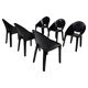 Set of six "Lira" dining chairs by Mario Bellini for Cassina, Italy, 1980s.