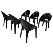Set of six "Lira" dining chairs by Mario Bellini for Cassina, Italy, 1980s.