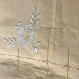 Nappe neuve lin brodé HS avec 8 serviettes