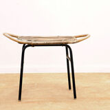 Mid century rattan stool by Alan Fuchs for Uluv 1960´s Czechoslovakia