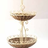 Rattan and tinplate display