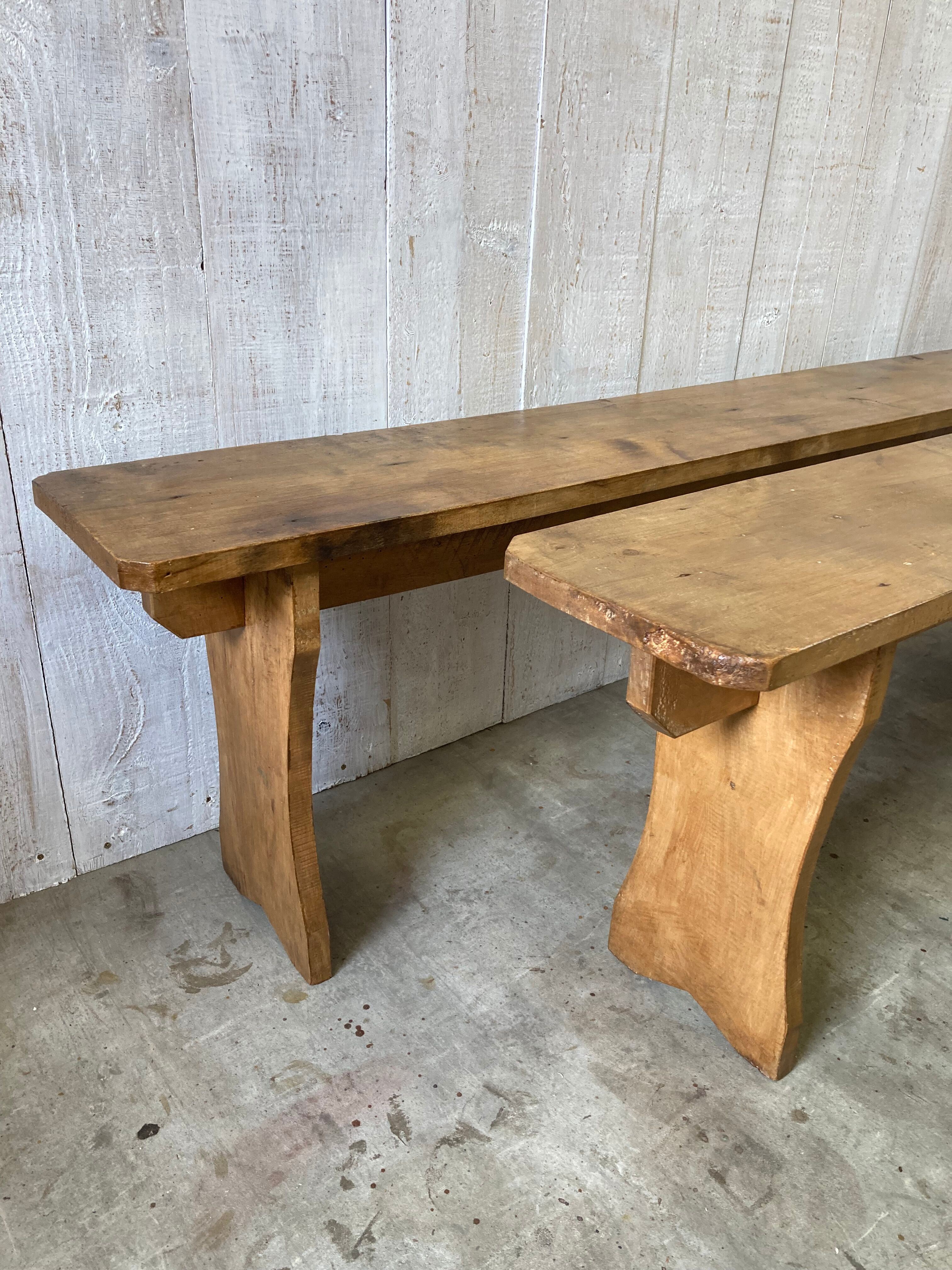 Pair of farm benches