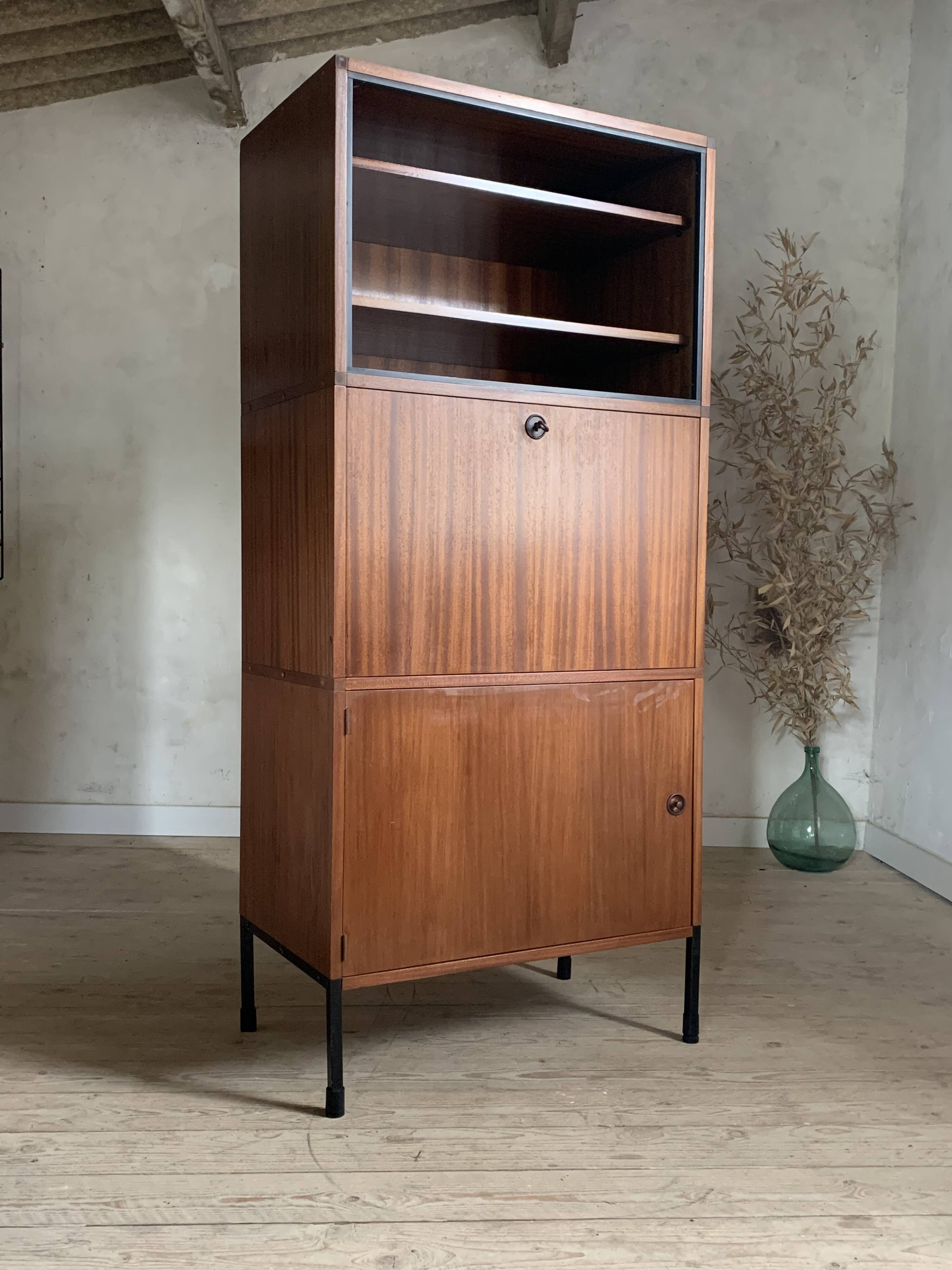 Vintage ARP Minvielle bar and secretary bookcase