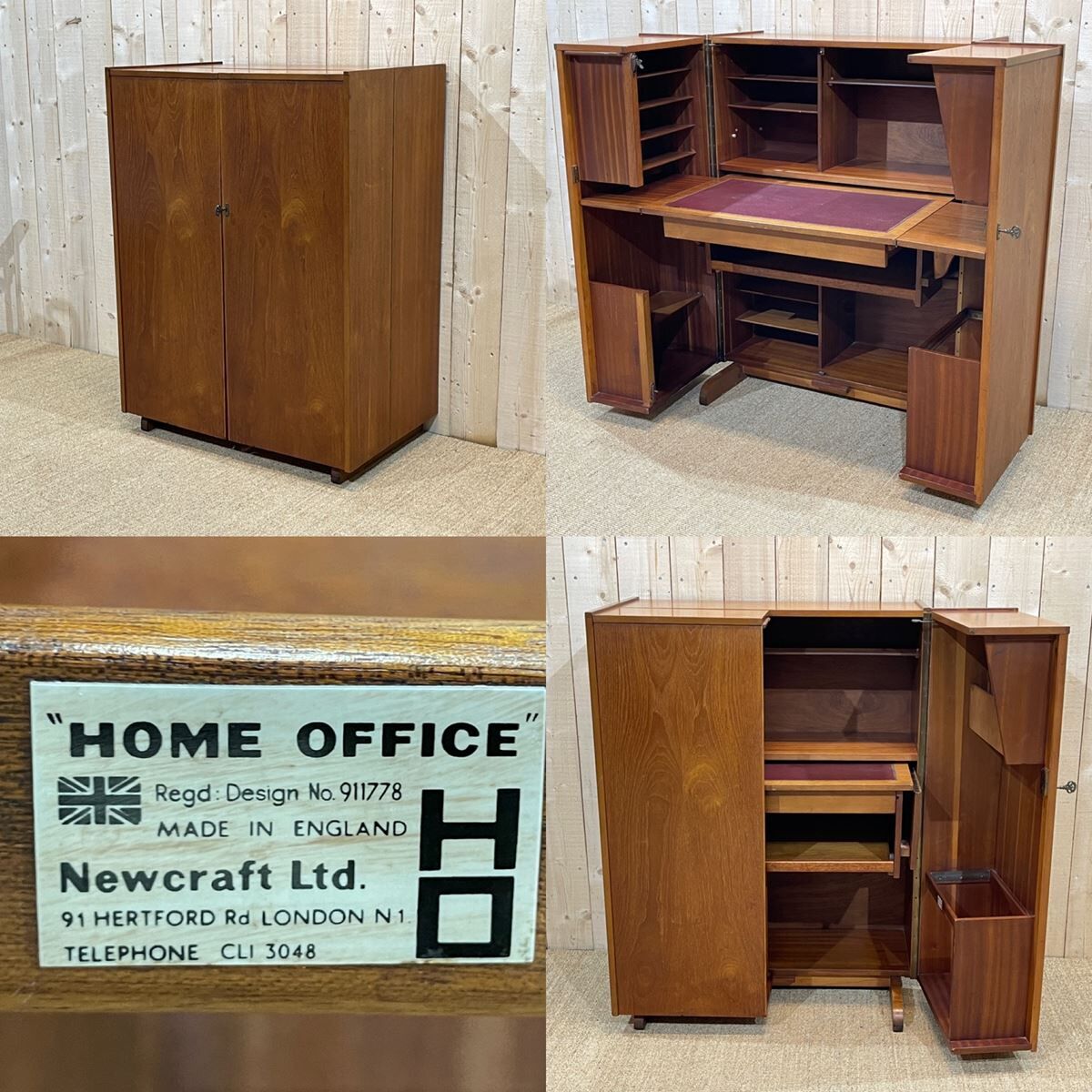 Teak desk cabinet from the 70s