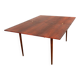 Danish extendable dining table in rosewood and brass by Poul Volther