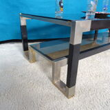 Coffee table metal smoked glasses