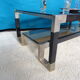 Table basse métal verres fumés