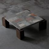 Concrete and stone coffee table - Netherlands 1960s