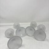 Lot de 4 bougeoirs en verre sable