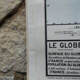 Old school map Vidal Lablache planisphere N° 322