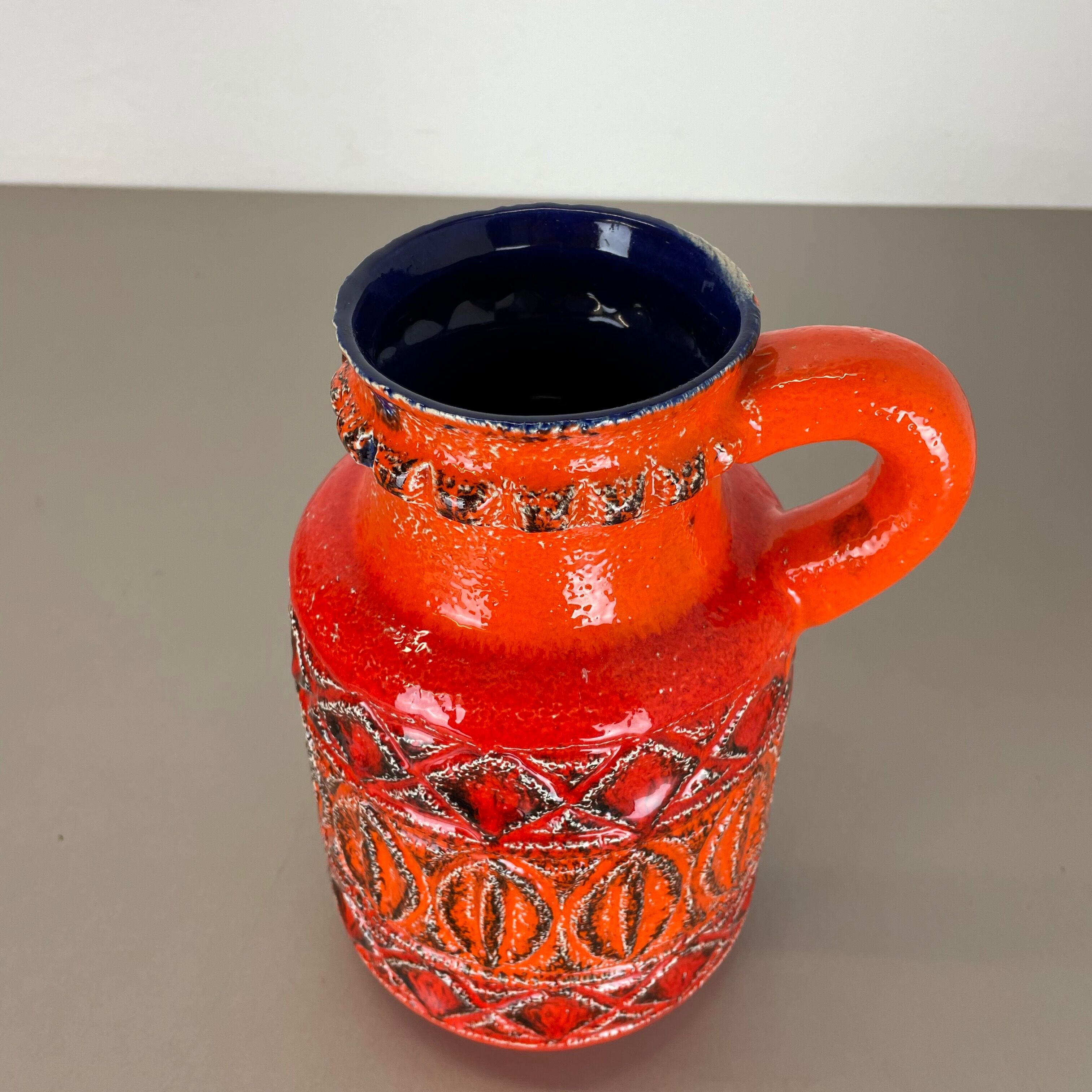 Super Colorful Fat Lava Pottery Vase by Bay Ceramics, Germany, 1970s