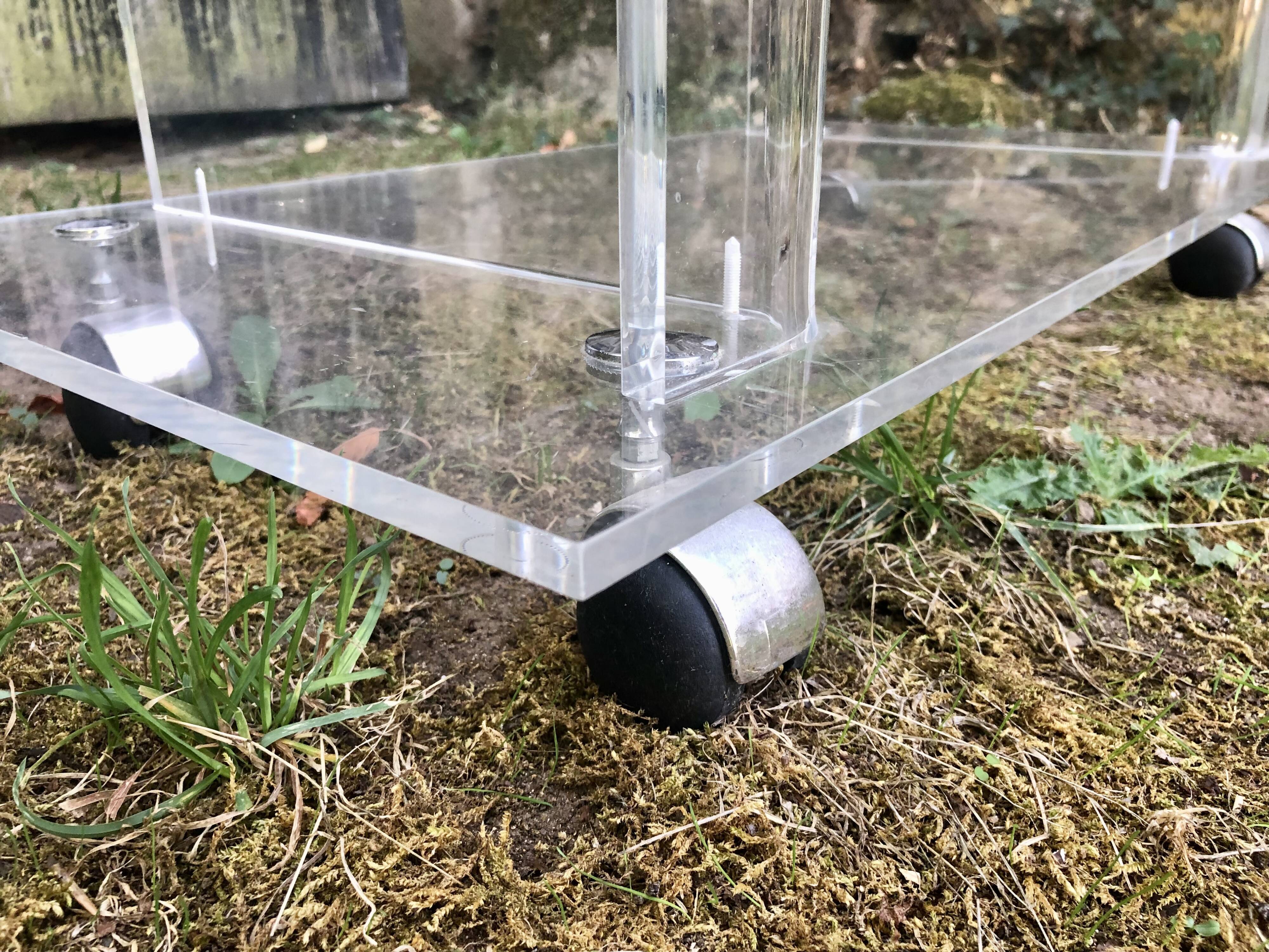 Vintage plexiglass coffee table