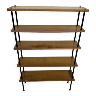 Shelf on legs / Vintage bookcase in the "string" style