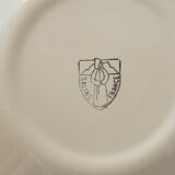 6 anciennes assiettes à poisson en faïence salins france vintage ovales