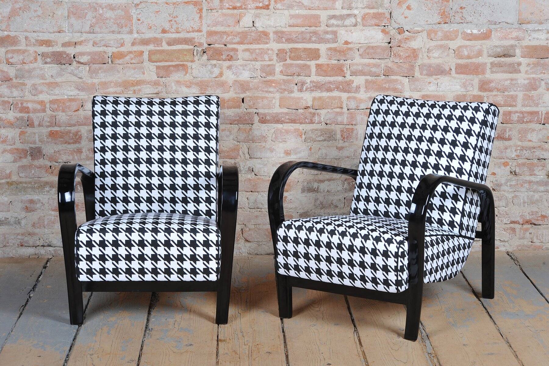 Fauteuils Art Déco par Koželka et Kropáček, tchèque, années 1930, ensemble de 2