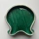Emerald green ceramic seashell trinket dish