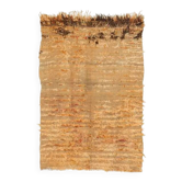 Vintage Turkish Hand-Knotted Wool Cotton Orange Kilim Area Rug 112x168