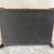 Vintage leather and silver metal jewelry box.